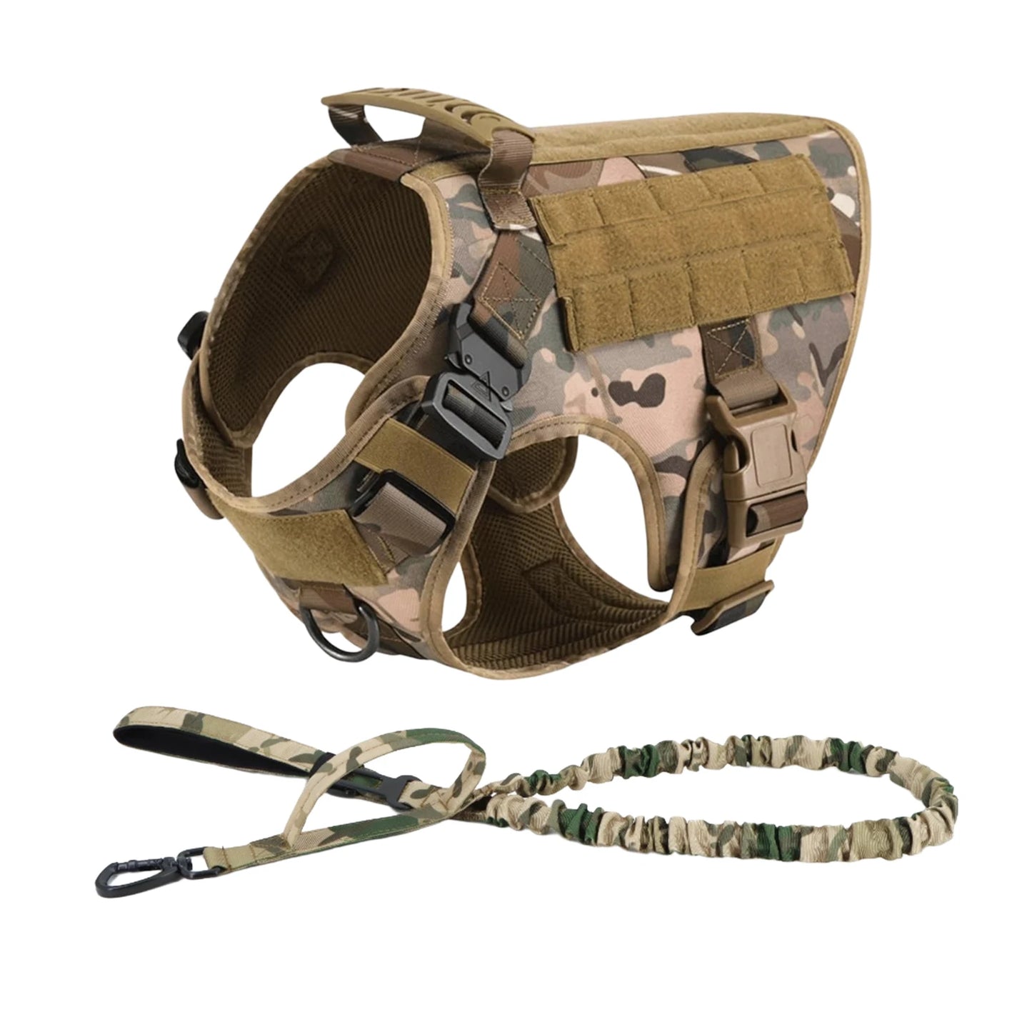 Tactical Dog Harness With Molle Pouches For German Shepherds
