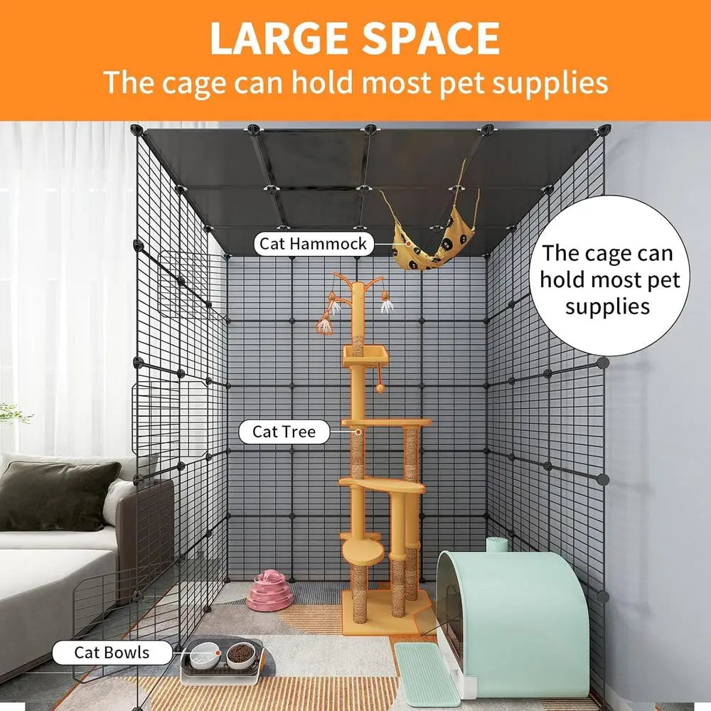 5 Tier Cat Playpen Cage With Detachable Metal Wire Kennels
