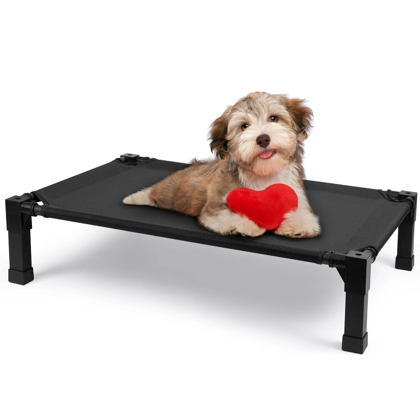 Elevated Cooling Dog Bed With Chew Proof Mesh Metal Frame