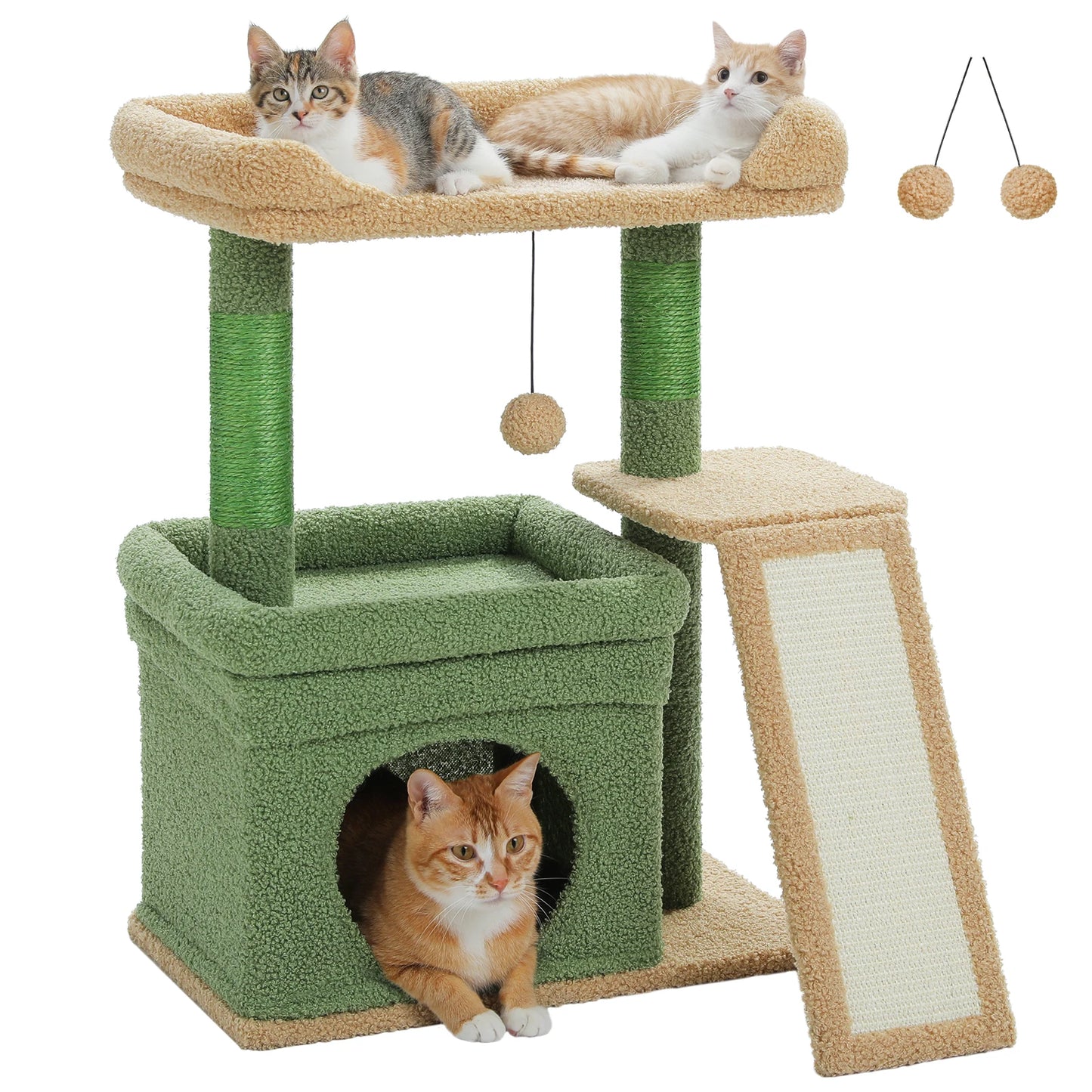 PAWZ Road Three-Tier Cat Tree With Sisal Scratching Posts