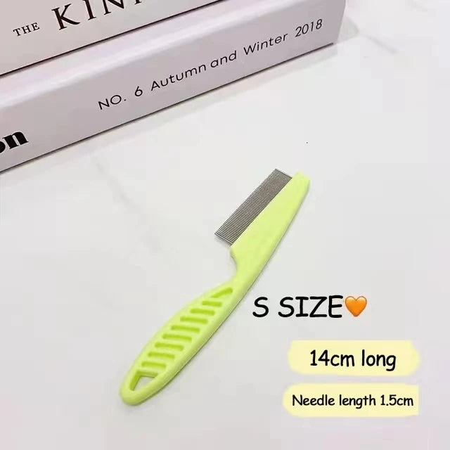 Stainless Steel Pet Hair Shedding Comb For Cats And Dogs Grooming