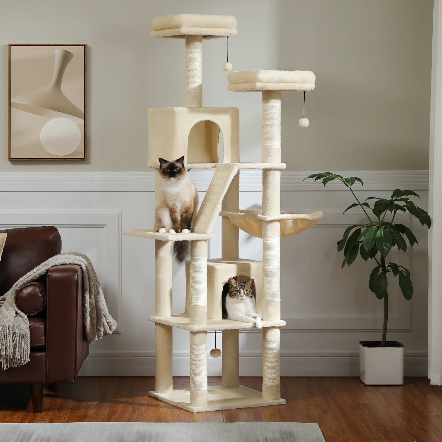PAWZ Road Cat Tree Tower With Scratching Posts And Condo