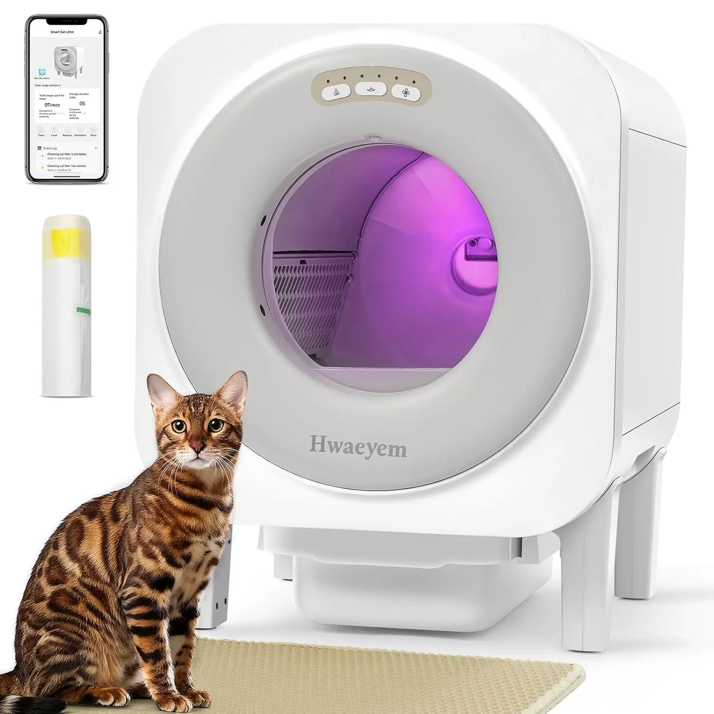 Automatic Self-Cleaning Cat Litter Box For Multiple Cats