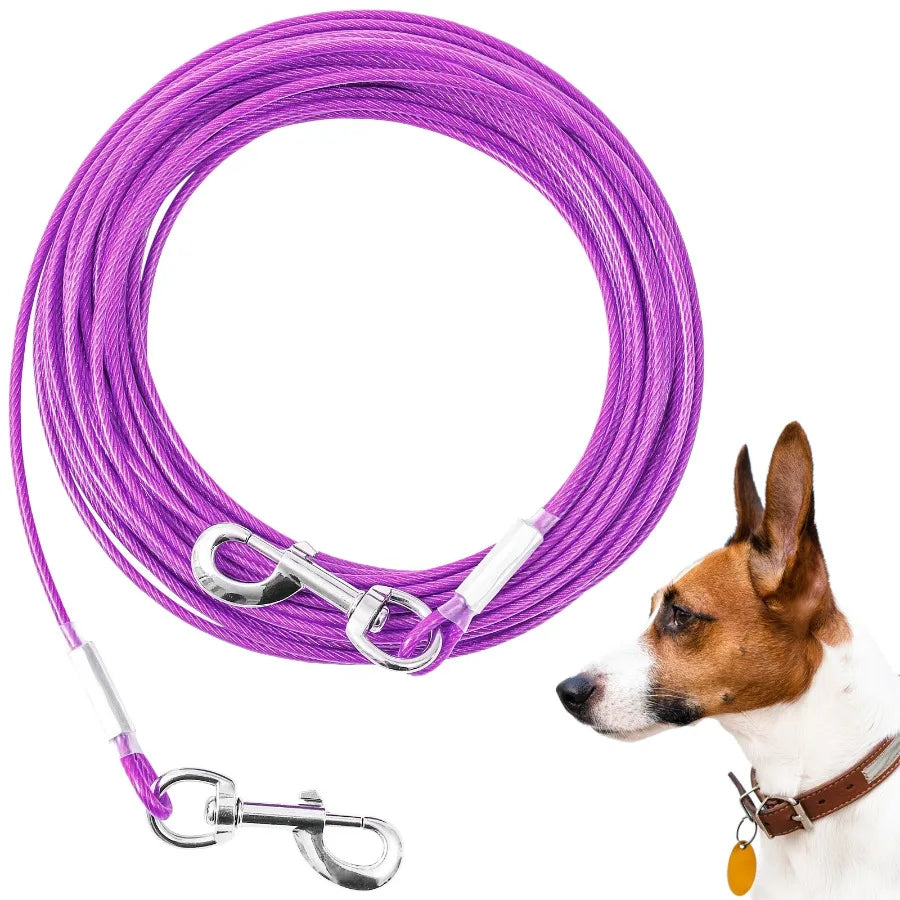Extension Steel Wire Rope Dog Chain Anti Bite Outdoor Traction Rope
