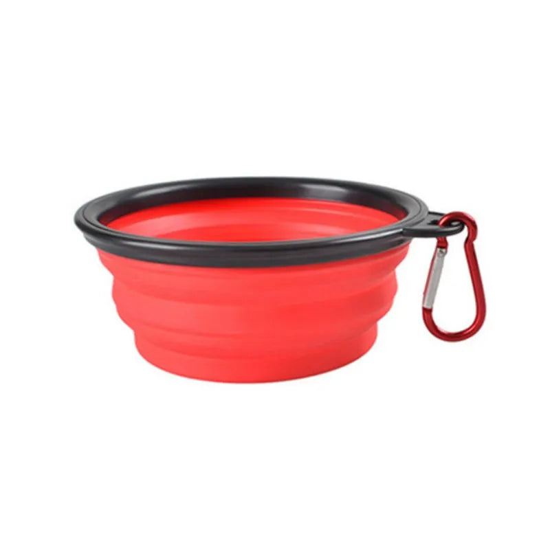 Portable Collapsible Pet Food Bowl TPR Silicone Travel Outdoor
