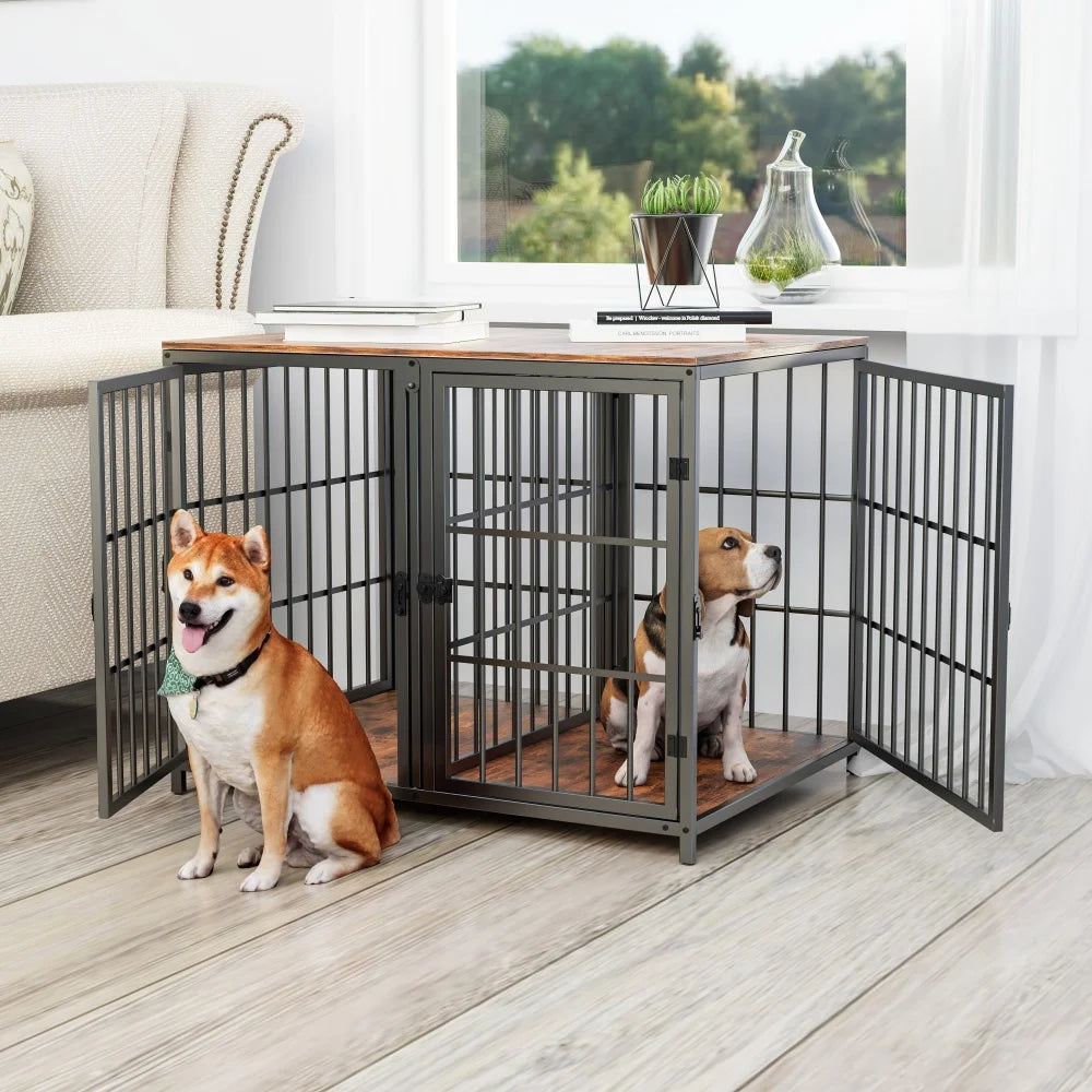 BORWART Furniture Style Dog Crate With Removable Divider