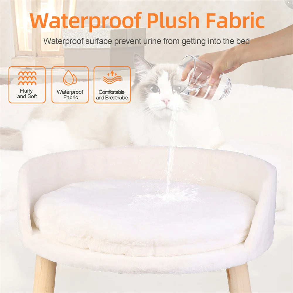 BORWART Ultra Soft Elevated Dog Cat Sofa Bed Waterproof Cushion