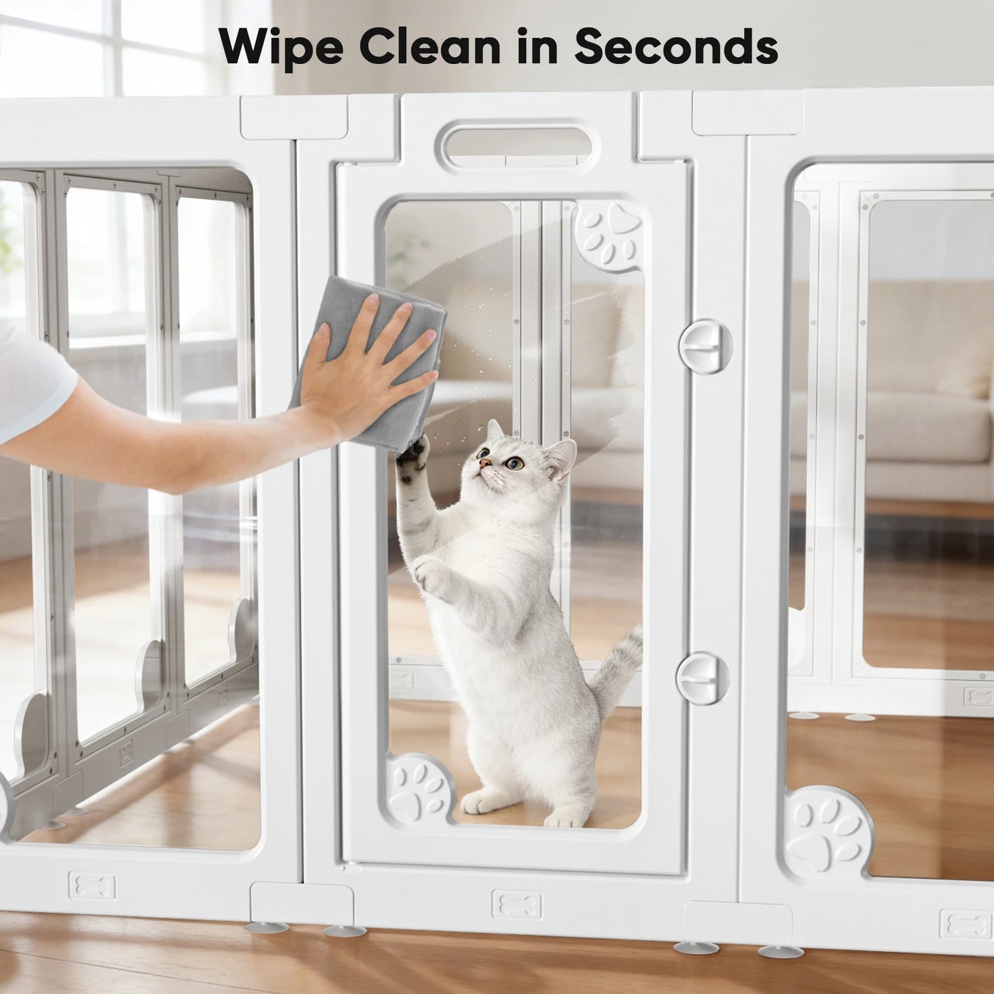 Jetting Acrylic Dog Play Pen For Small Dogs With Door