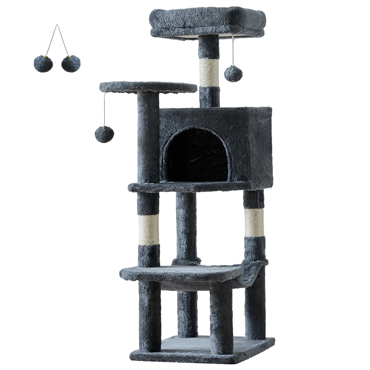 JHK Cat Tree Climbing Tower For Multi Cat Indoor Cats