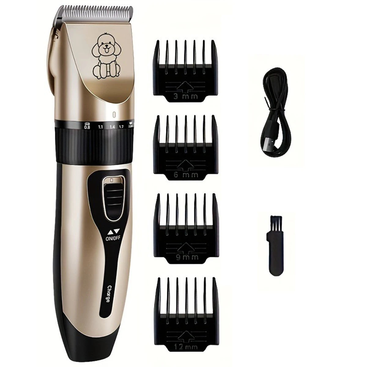 YUKU USB Rechargeable Pet Grooming Kit Cordless Trimmer for Dogs and Cats