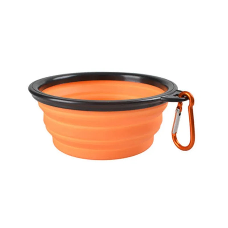 Portable Collapsible Pet Food Bowl TPR Silicone Travel Outdoor
