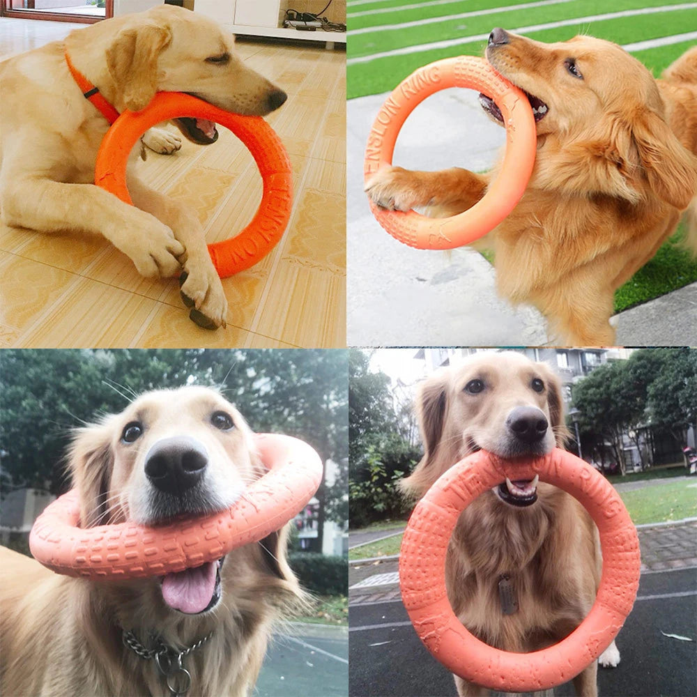 EVA Ring Puller Dog Training Flying Disc Toy For Interactive Play