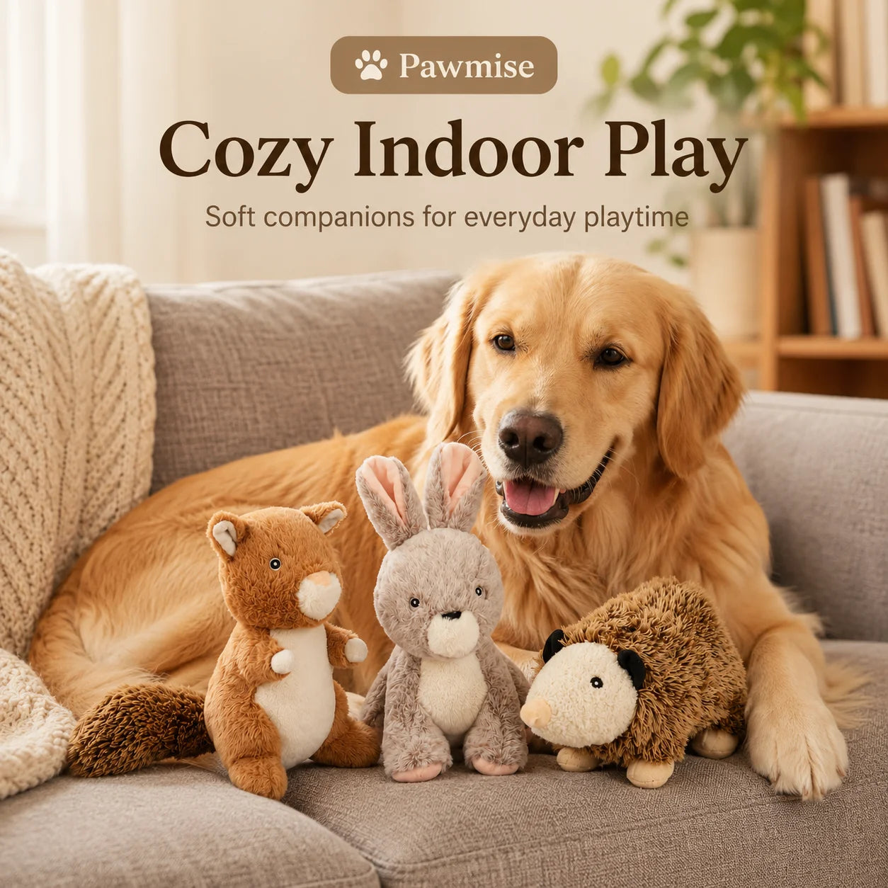Three-Piece Squeaky Plush Toy Set For Small Dogs And Cats