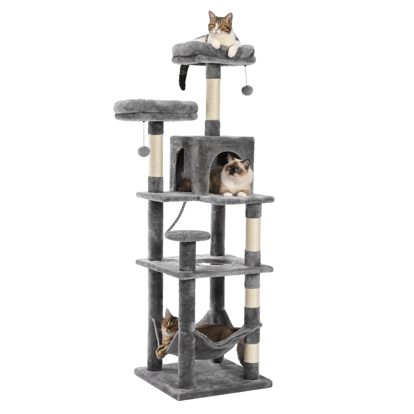PAWZ Road Cat Tree Tower With Scratching Posts And Condo