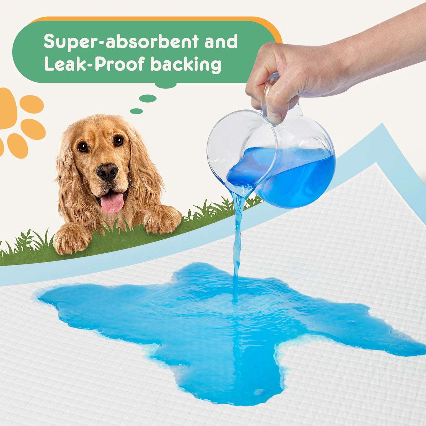 JHK Disposable Underpads 150 Count Quick Dry Leakproof Pet Pads