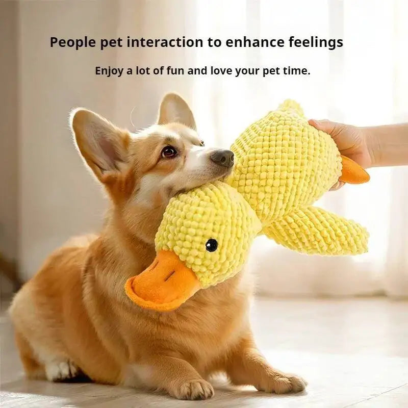 Squeaky Plush Duck Dog Toy For Puppies Chew Sleep Companion