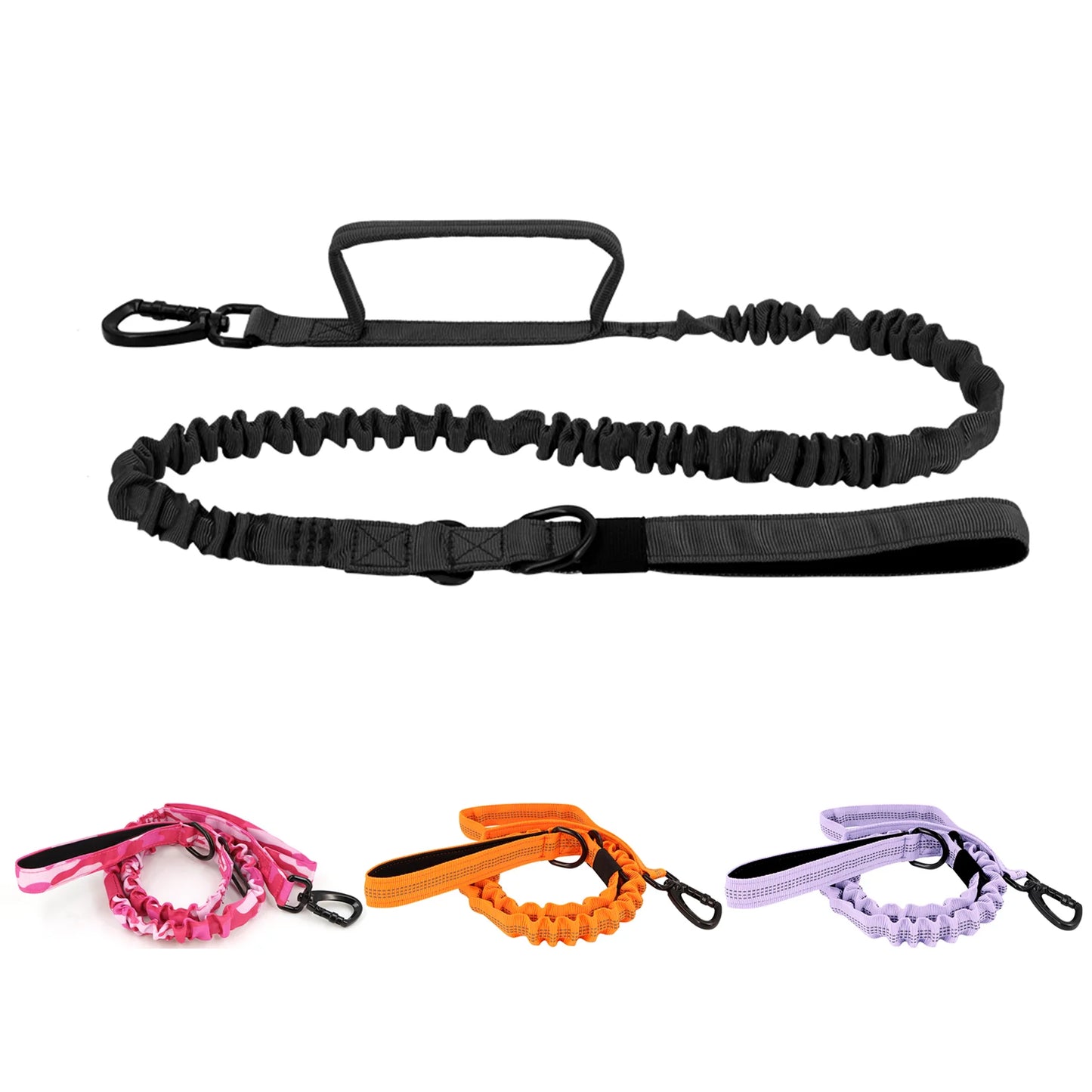 Military Tactical Dog Leash With Adjustable Rope And Dual Handles