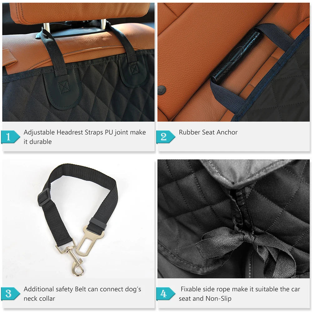 Petravel Dog Car Seat Cover Waterproof Mattress With Armrest
