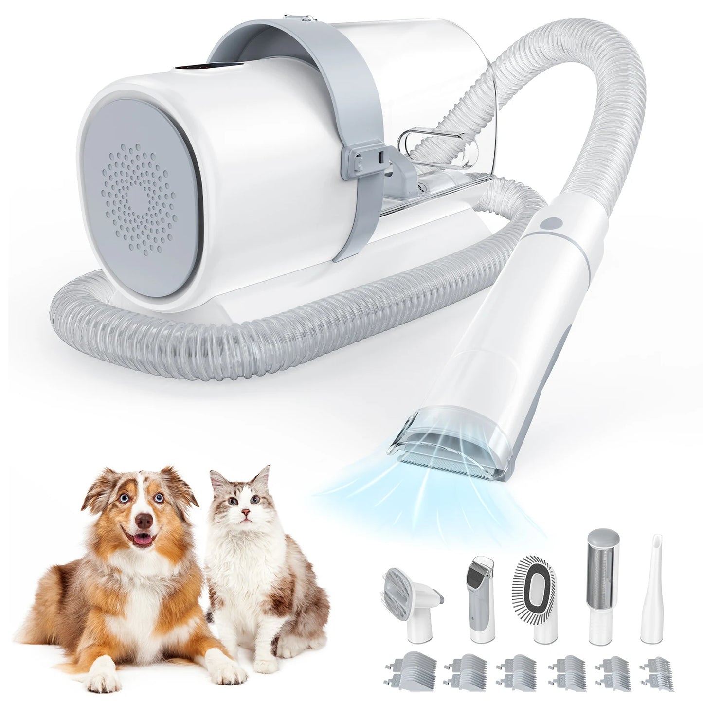 Professional Pet Grooming Vacuum Kit With 3 Suction Modes And 5 Groomer Tools