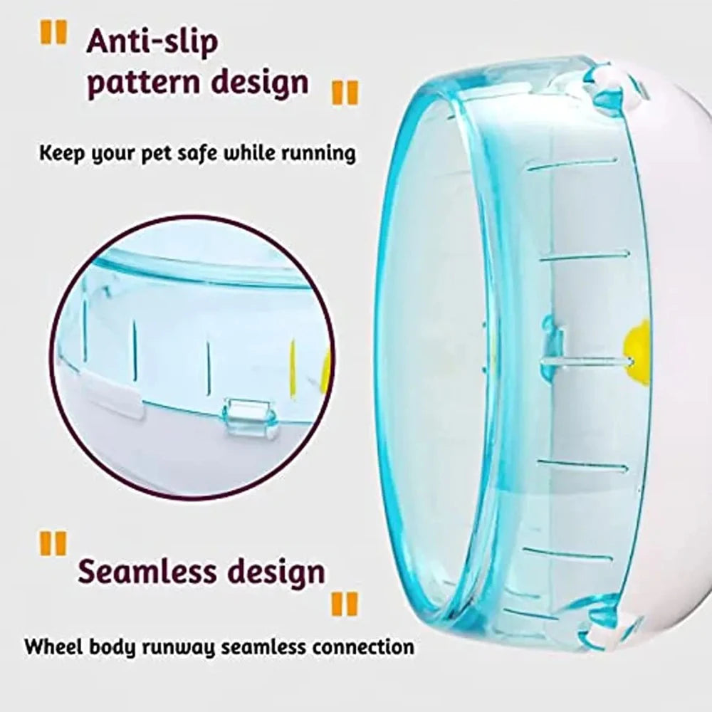 Hamster Running Disc Wheel Toy Silent Transparent Pet Cage Wheel