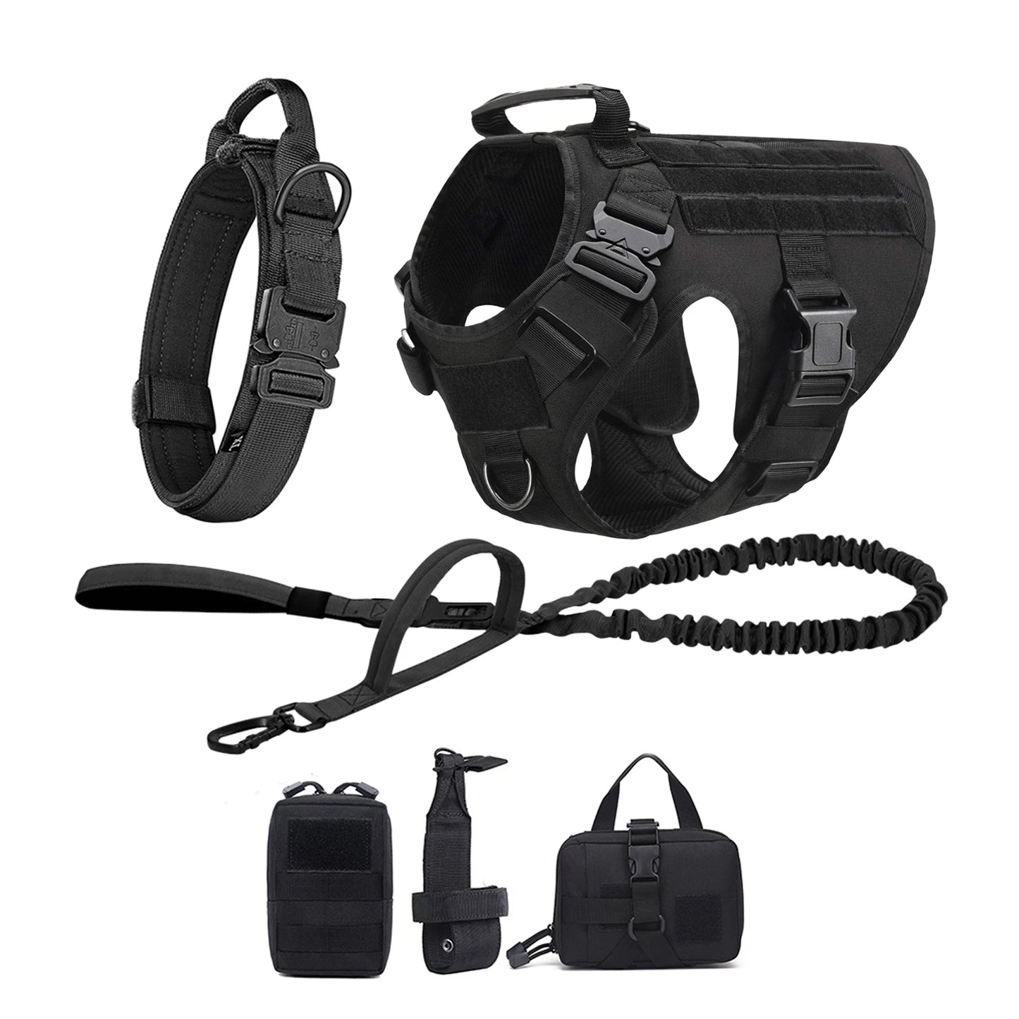 Dog Harness With Molle Pouches For Medium And Large Dogs