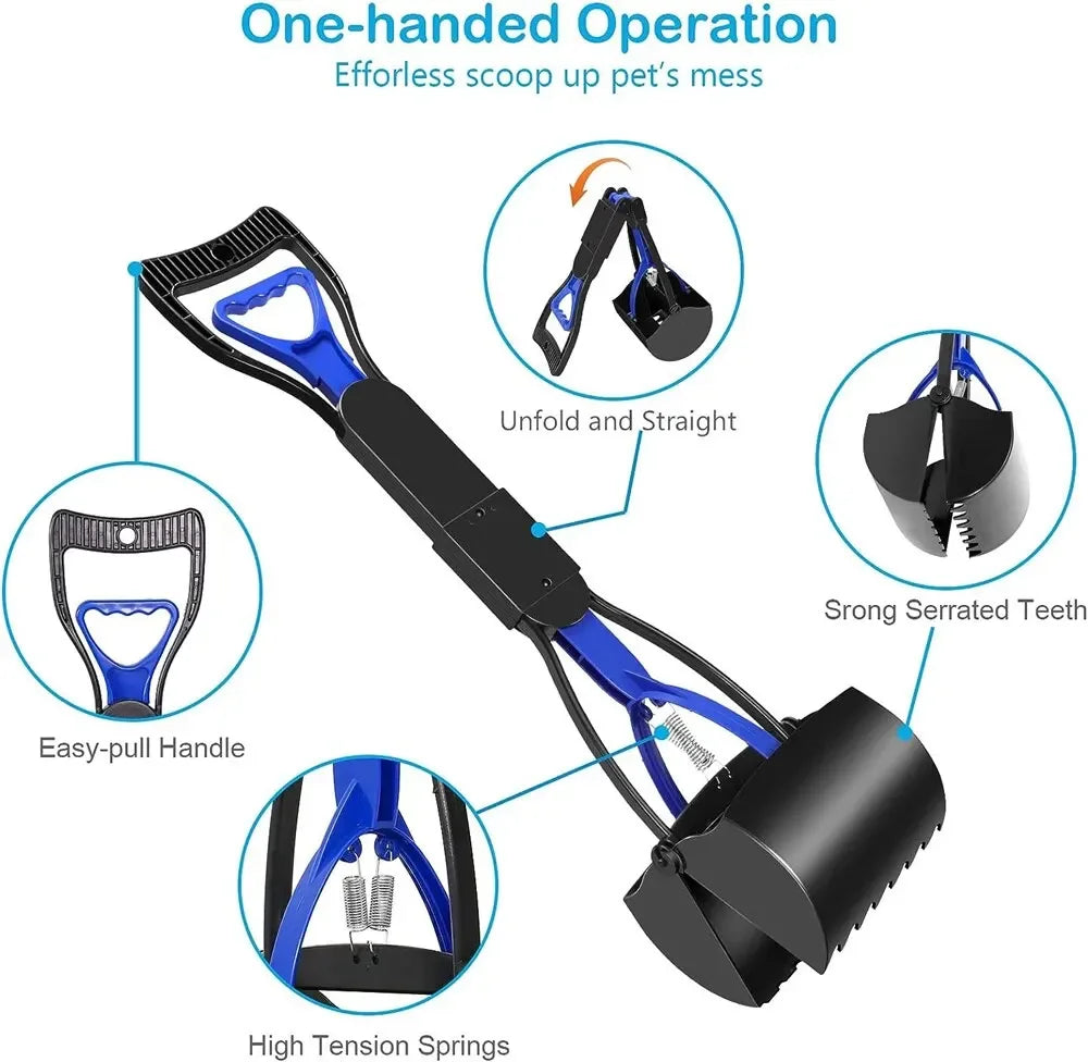 Cat And Dog Pooper Scooper With Long Ergonomic Handle Tool