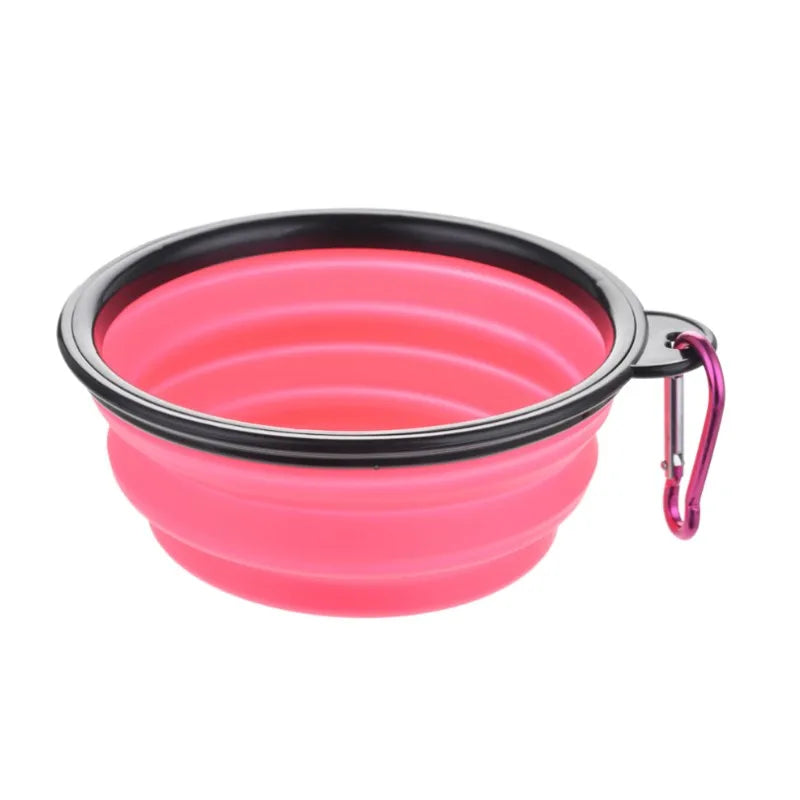 Portable Collapsible Pet Food Bowl TPR Silicone Travel Outdoor
