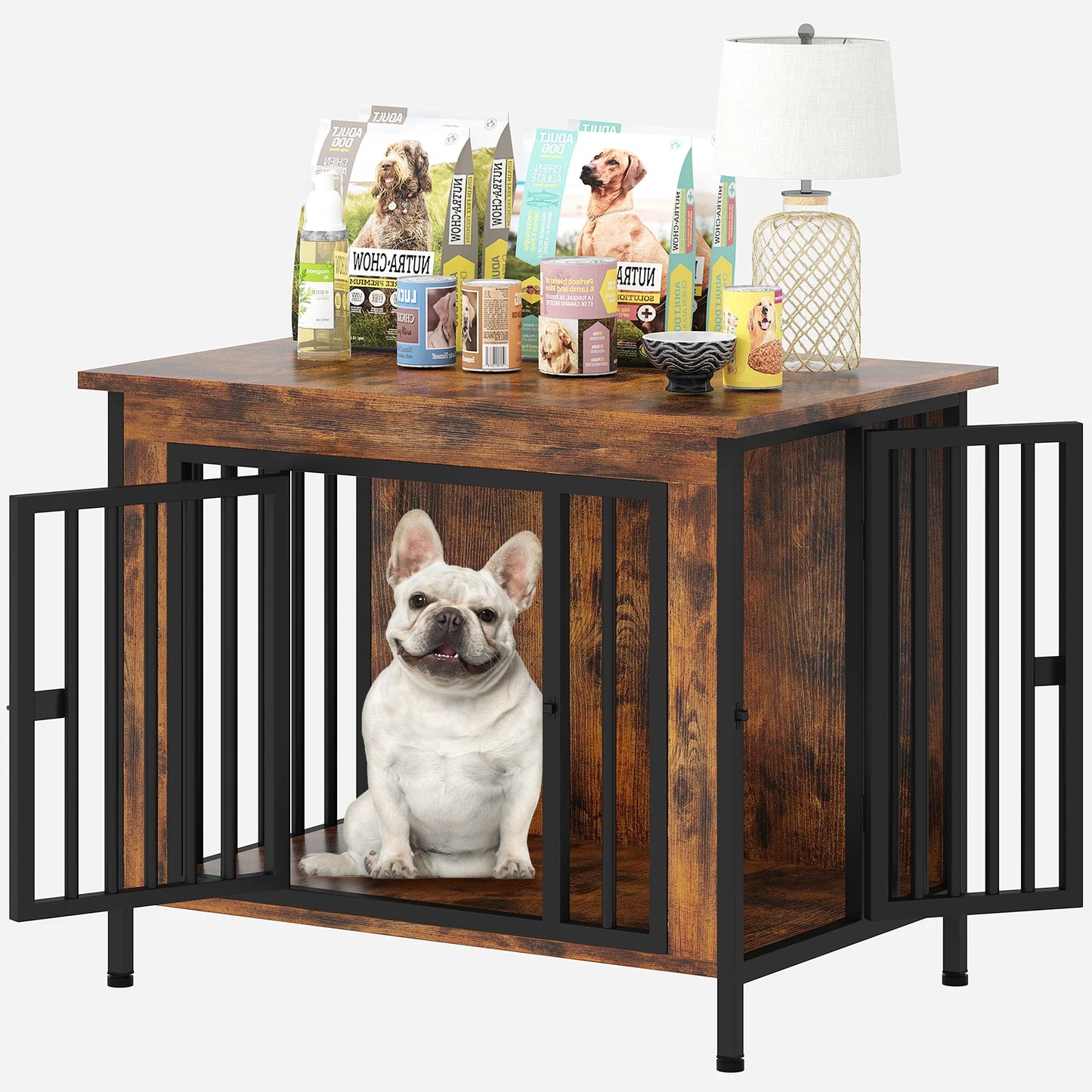 Heavy Duty Dog Crate Furniture Kennel Table and Tv Stand
