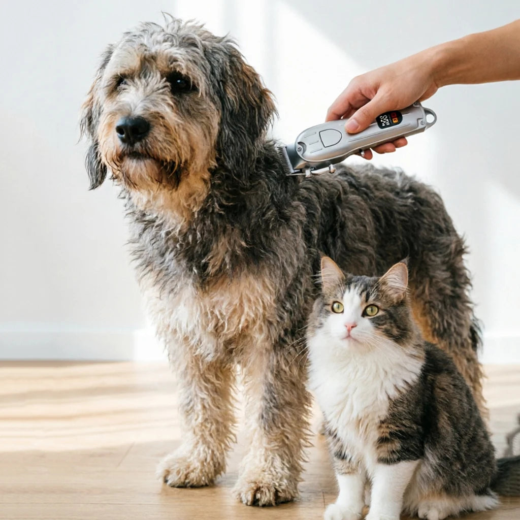 SHUYU USB Rechargeable Pet Hair Clipper With LCD Display