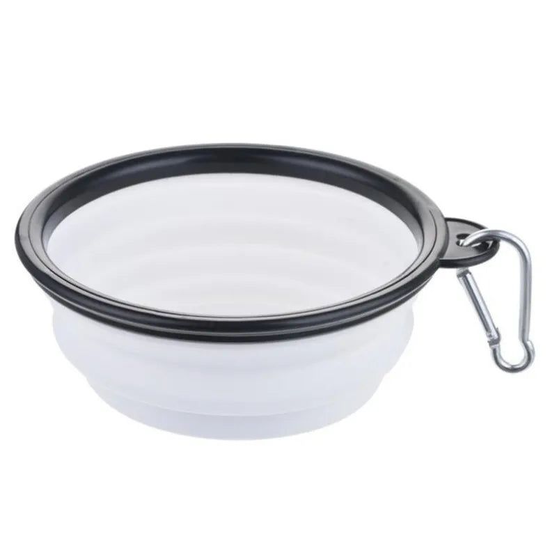 Portable Collapsible Pet Food Bowl TPR Silicone Travel Outdoor