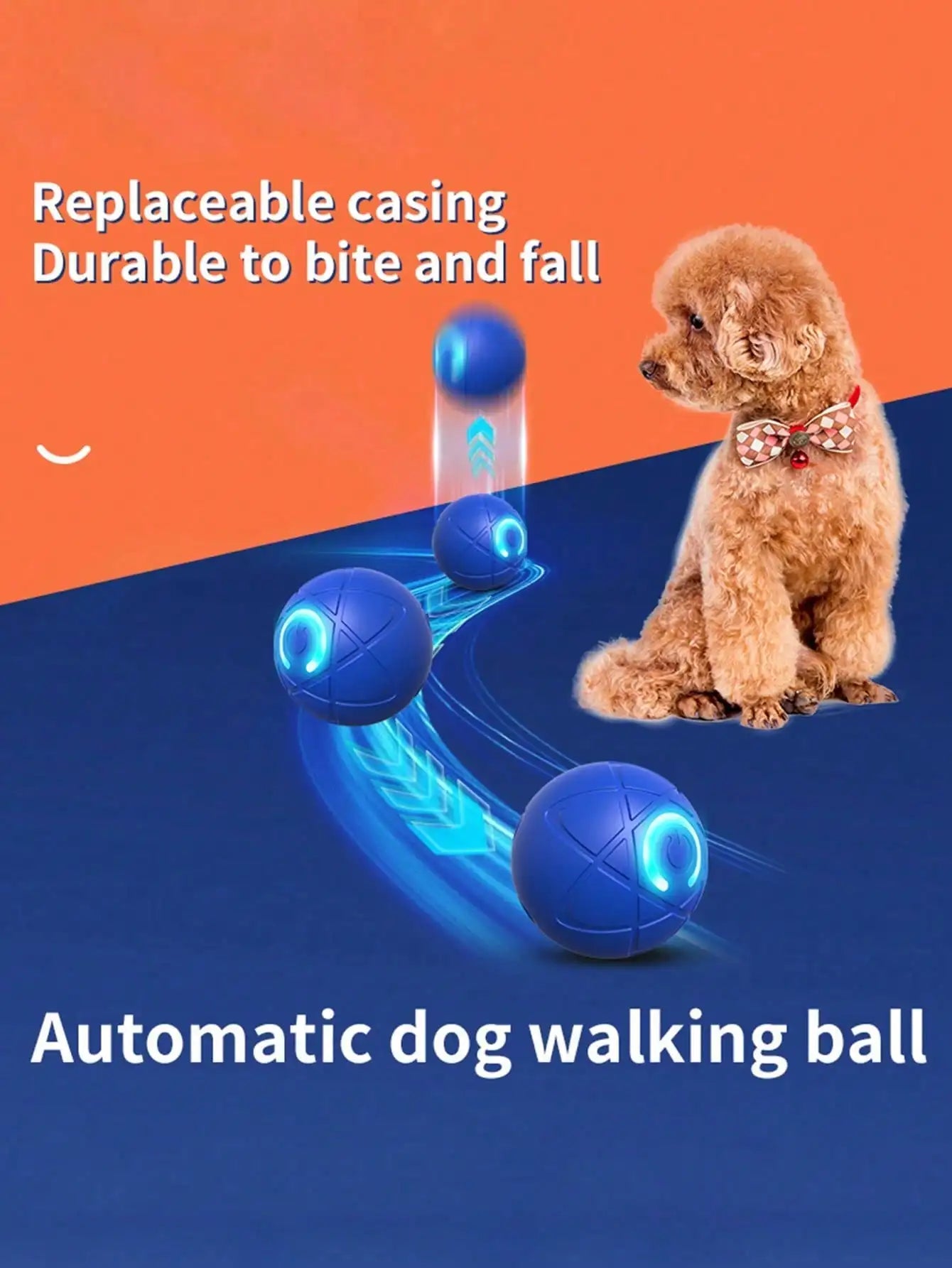 Interactive Dog Ball Toy For Small Medium Dogs USB Interface