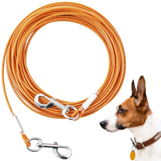 Extension Steel Wire Rope Dog Chain Anti Bite Outdoor Traction Rope