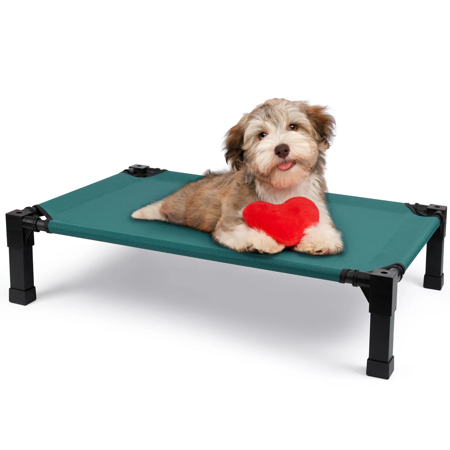 Elevated Cooling Dog Bed With Chew Proof Mesh Metal Frame
