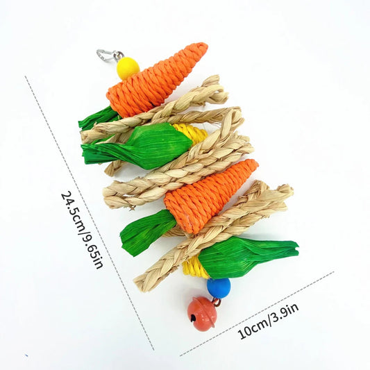 Handwoven Carrot Vine Ball Chewing Toy For Small Pets