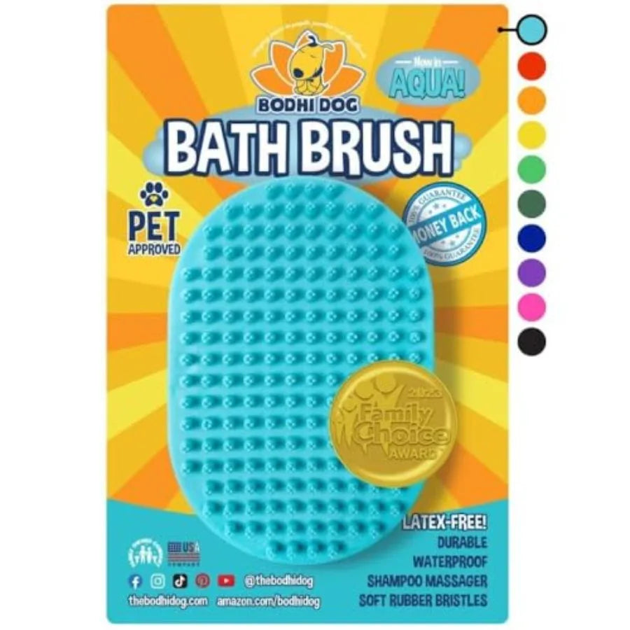 Pet Grooming Shampoo Brush for Dogs and Cats Stainless Scrubber