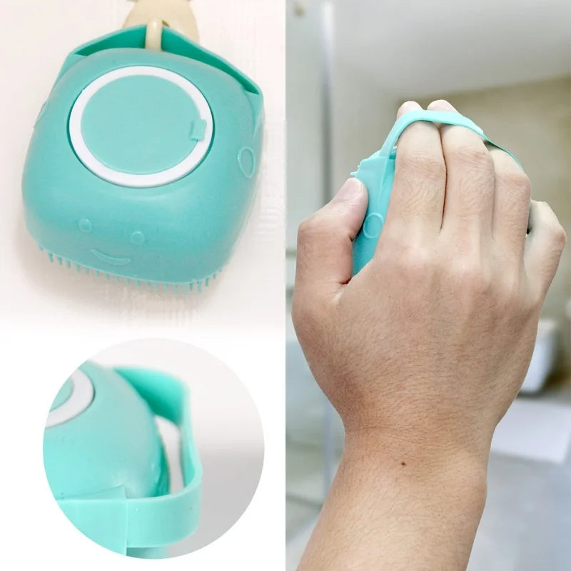Pet Bath Massage Brush For Dogs And Cats Soft Silicone