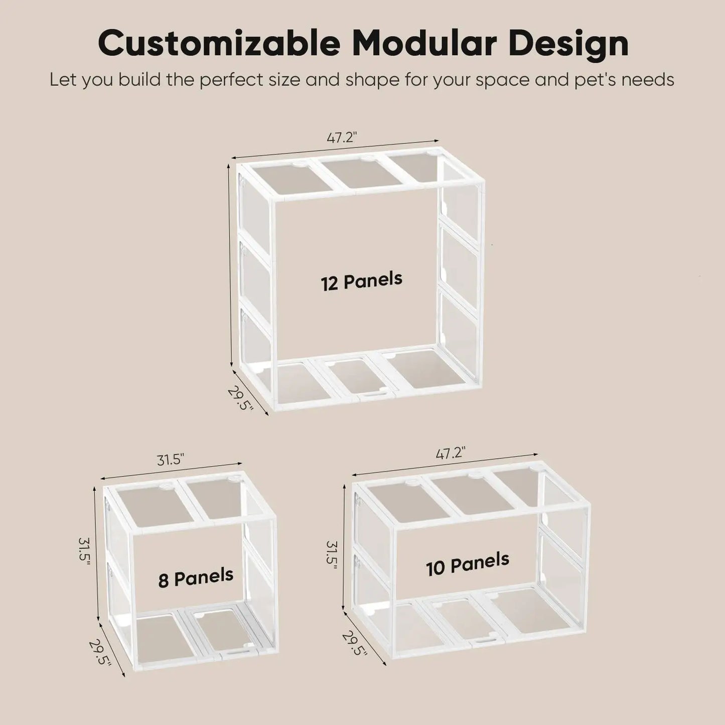 Jetting Acrylic Dog Play Pen For Small Dogs With Door