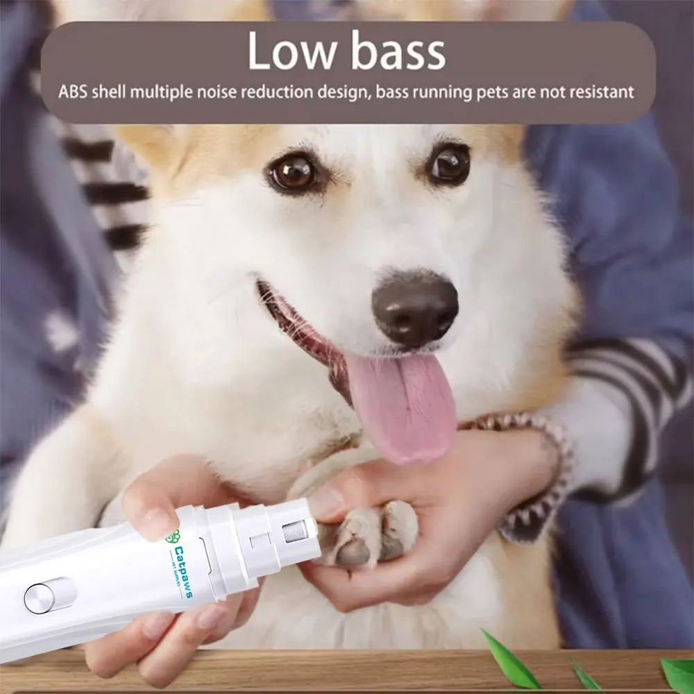 Two-Speed Dog Nail Grinder With Three-Port USB Rechargeable Trimmer