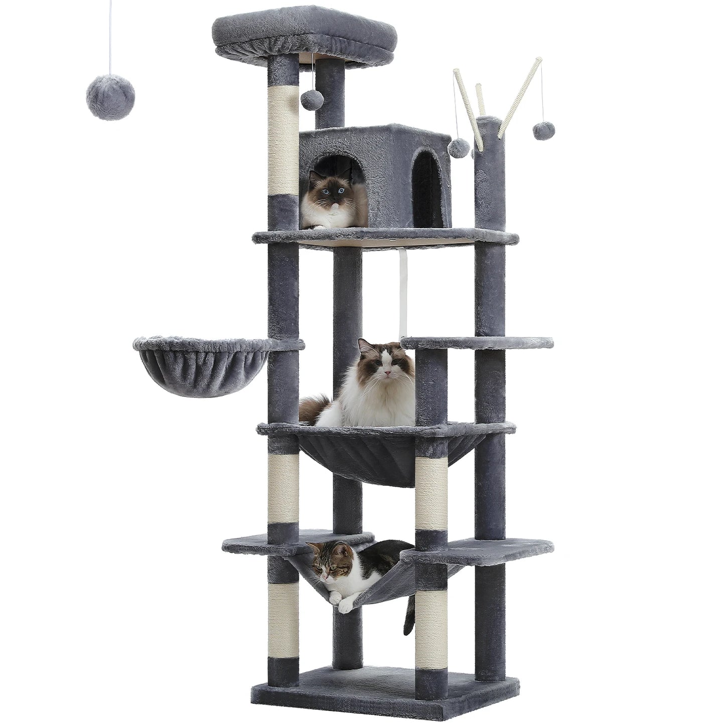 PAWZ Road Cat Tree Tower With Scratching Posts And Condo