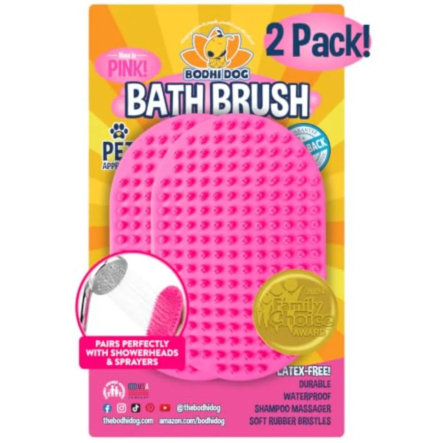 Pet Grooming Shampoo Brush for Dogs and Cats Stainless Scrubber