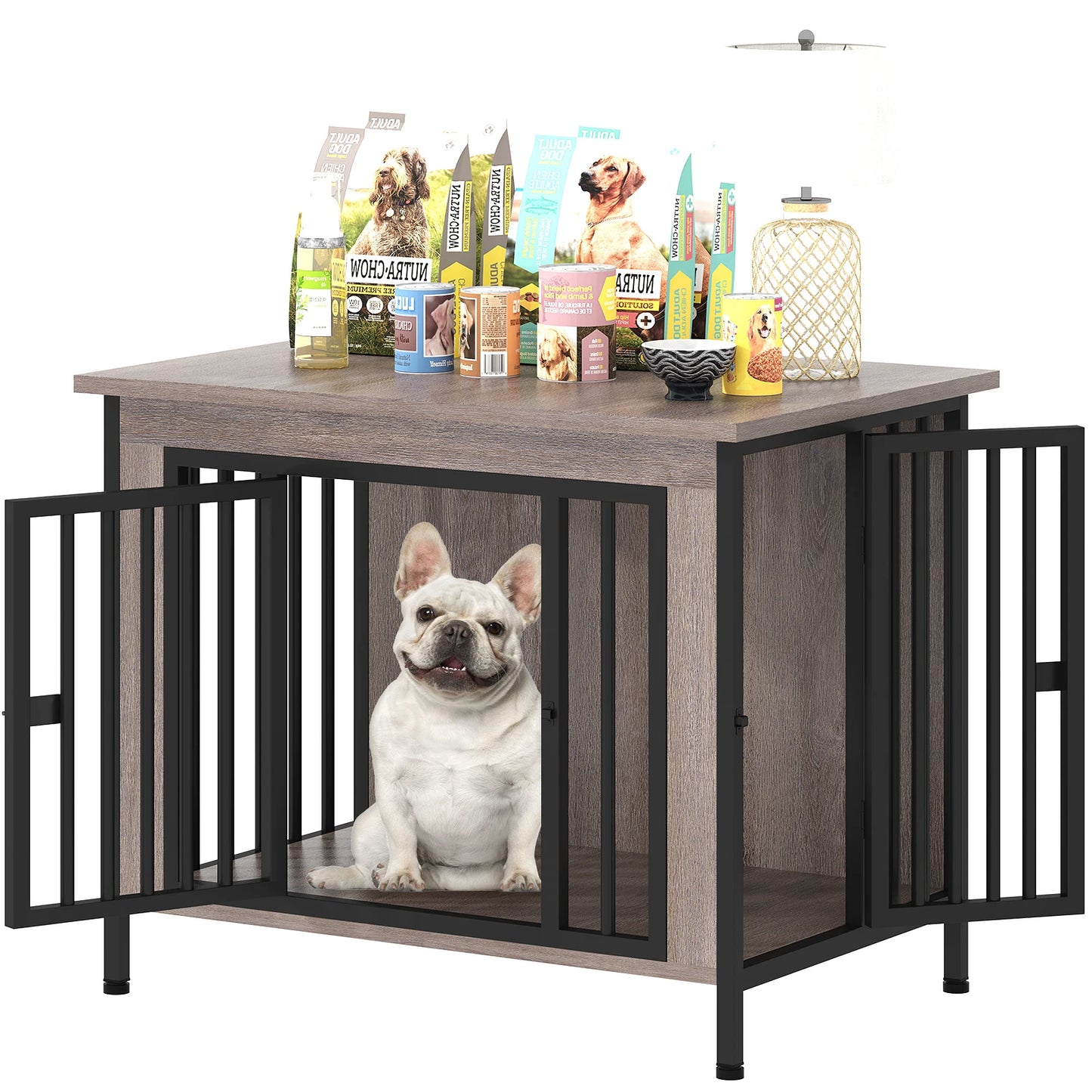 Heavy Duty Dog Crate Furniture Kennel Table and Tv Stand