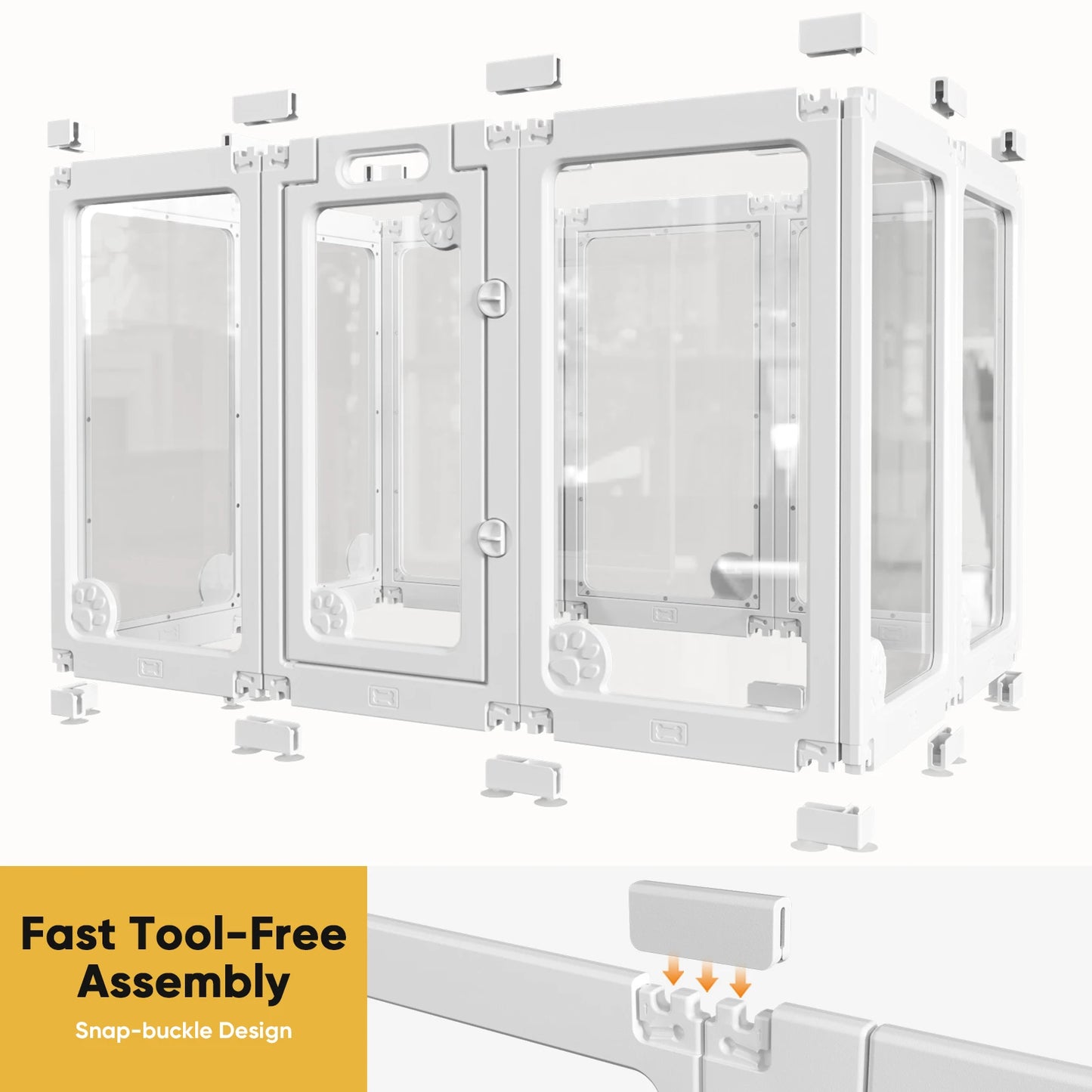 Jetting Acrylic Dog Play Pen For Small Dogs With Door