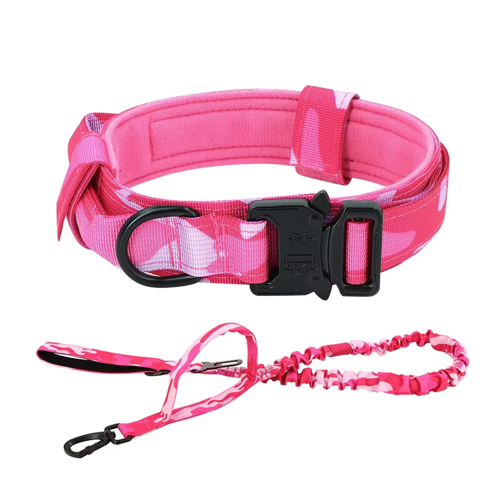 Dog Training Collar Tactical Leash Set With Adjustable Control Handle