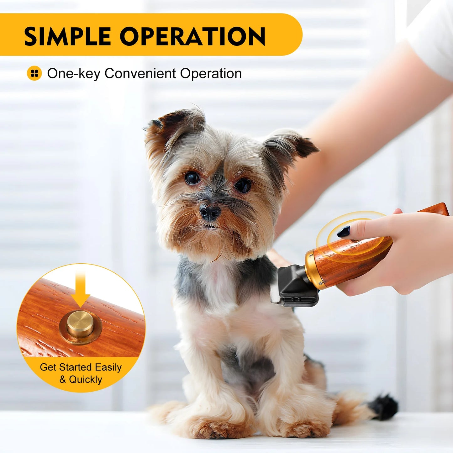Bymaocar Electric Pet Clipper 55W Pro Corded Animal Shears