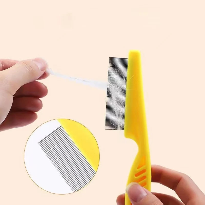 Stainless Steel Pet Hair Shedding Comb For Cats And Dogs Grooming