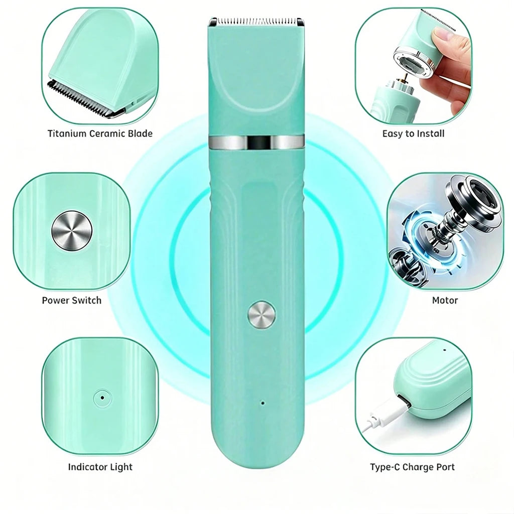 Shuyu 4-in-1 Pet Hair Clipper Cordless Rechargeable Grooming Kit