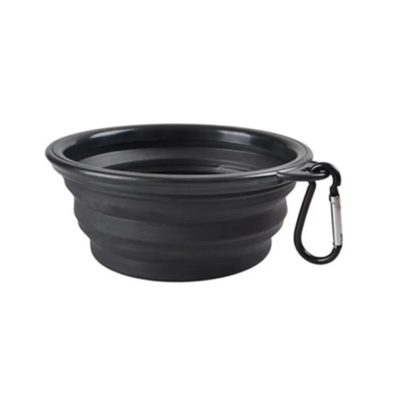 Portable Collapsible Pet Food Bowl TPR Silicone Travel Outdoor