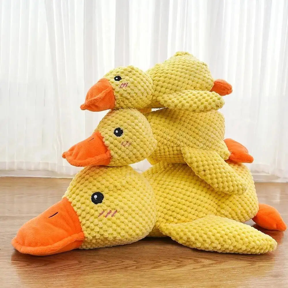 Squeaky Plush Duck Dog Toy For Puppies Chew Sleep Companion