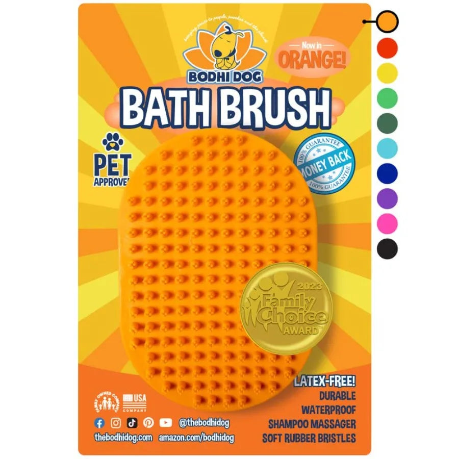 Pet Grooming Shampoo Brush for Dogs and Cats Stainless Scrubber