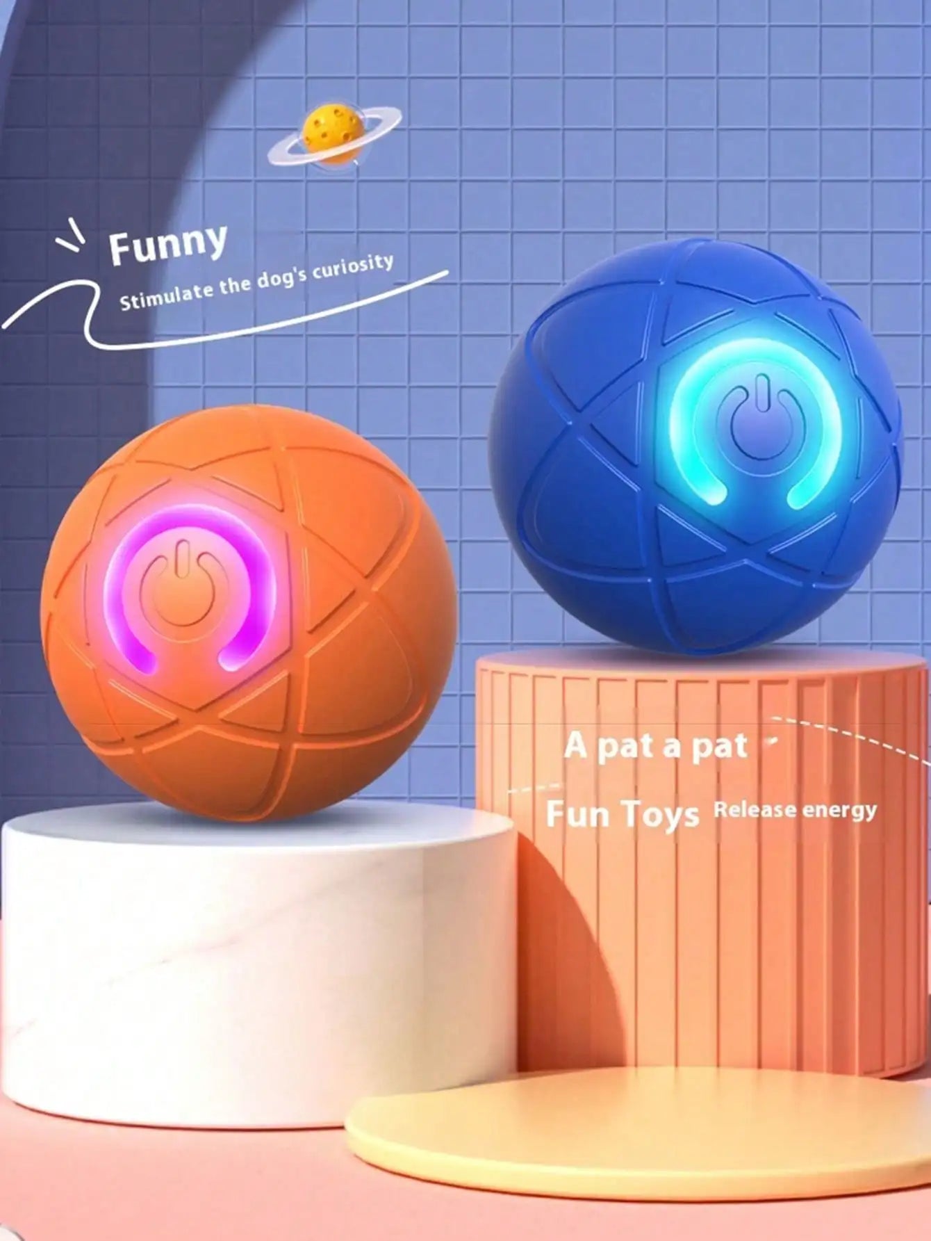 Interactive Dog Ball Toy For Small Medium Dogs USB Interface